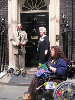 Campaigners outside N0 10 Downing Street