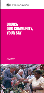 Government leaflet - drugs our community your say - click to download